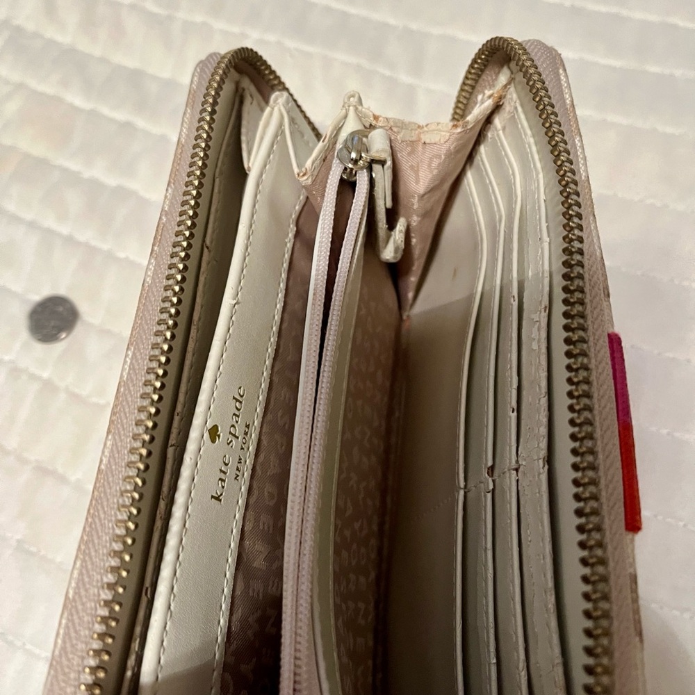 Kate Spade Stucco Beige and Tan Long Wallet - Picture 9 of 15